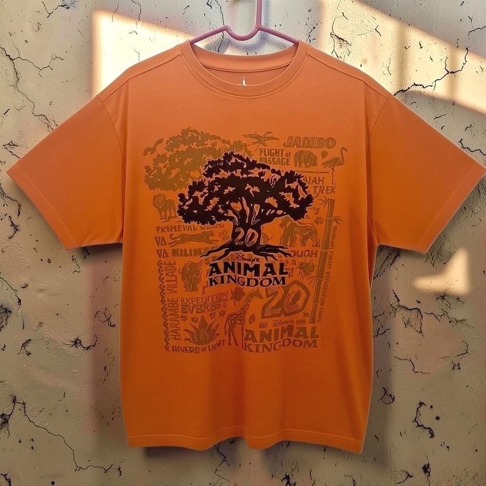 Disney Parks Animal Kingdom 20th Anniversary Shirt 2018 Tree Orange Graphic XL